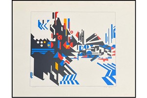 Nadir Afonso, Serigrafia sobre papel 3/200,Mancha 42x38 cm, Papel 56x76 cm, São Petersburgo